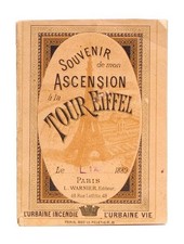 REBOUL / AUDIER | Souvenir de mon ascension à la Tour Eiffel | 1889 | Ephemera