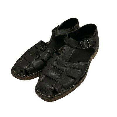 LEMAIRE Fisherman Sandals Black Size 42 UK9 US10 Mid-Cut Leather