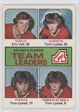 1975-76 O-Pee-Chee Eric Vail Tom Lysiak #313 0f8