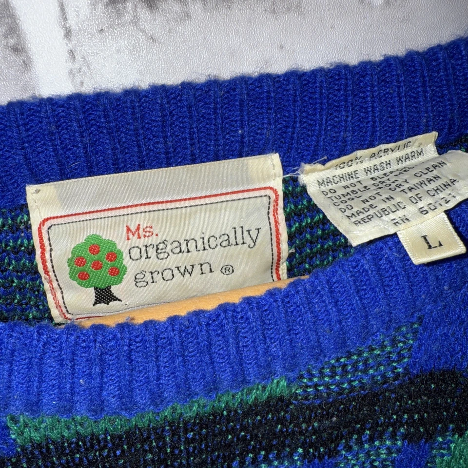 Vintage 80s 90s Funky Fun Bright Hip Hop Colorful Geometric Crewneck Sweater - Image 3 of 4