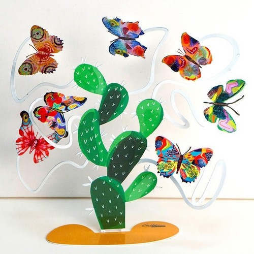 David Gerstein Pop Art Schmetterlinge tanzen Metall Skulptur Laser Cut Stahl - Bild 1 von 7