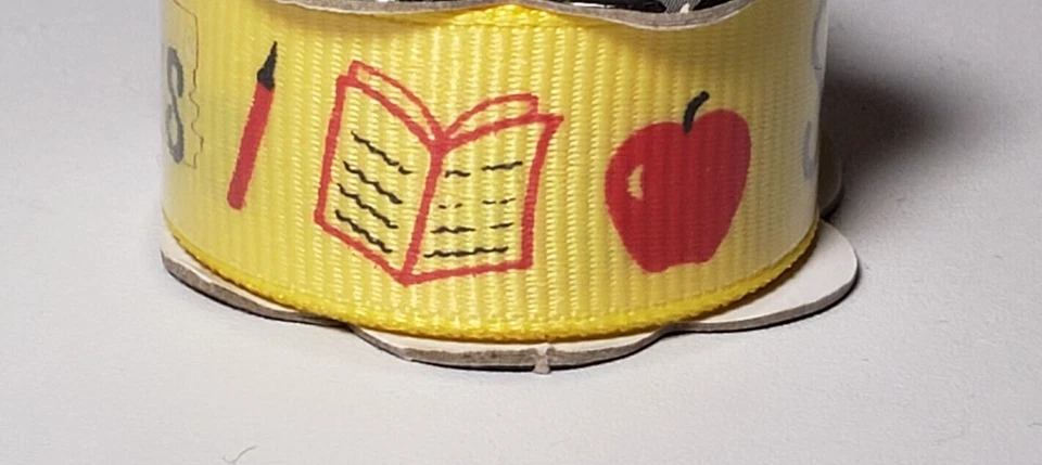 The Paper Studio 5/8" x 6' RIBBON, 5-Spools - YELLOW SCHOOL DAYS - 10 yds total - Image 4 of 4