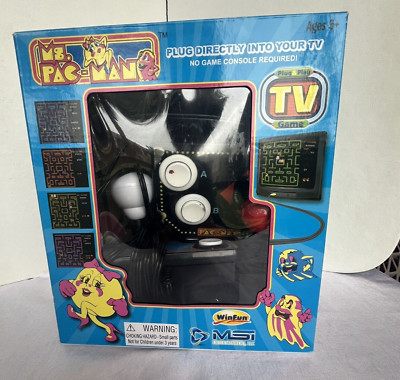 Ms. PAC-MAN Plug and Play Classic Arcade TV Game In Box Vintage Fun 1993 !