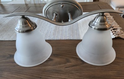 Progress Lighting Trinity Collection 2-Light Brushed Nickel Vanity Lite P3191-09