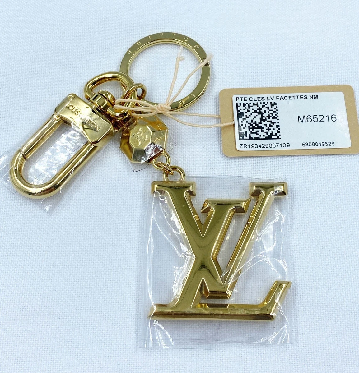 Louis Vuitton LV Facettes Bag Charm & Key Holder Gold Metal