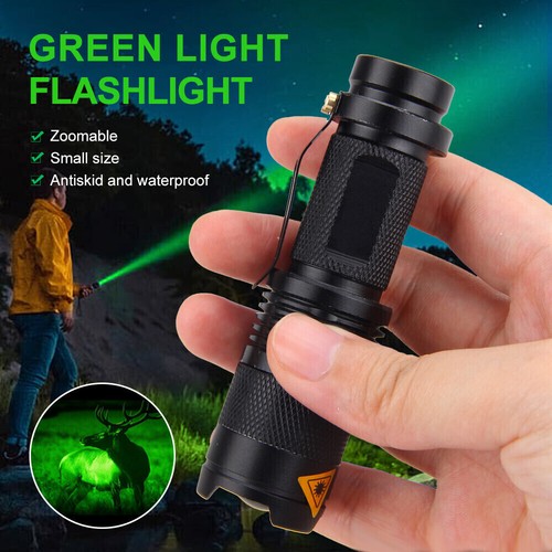 3x Taktisch Zoom Grün/Rot/Weiß LED Taschenlampe Fackel Jagd Licht Lampe DE - Bild 8 von 11