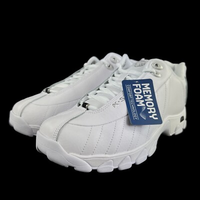 K-Swiss ST329 CMF White Black Silver Shoes Men's 03426-129 Sizes
