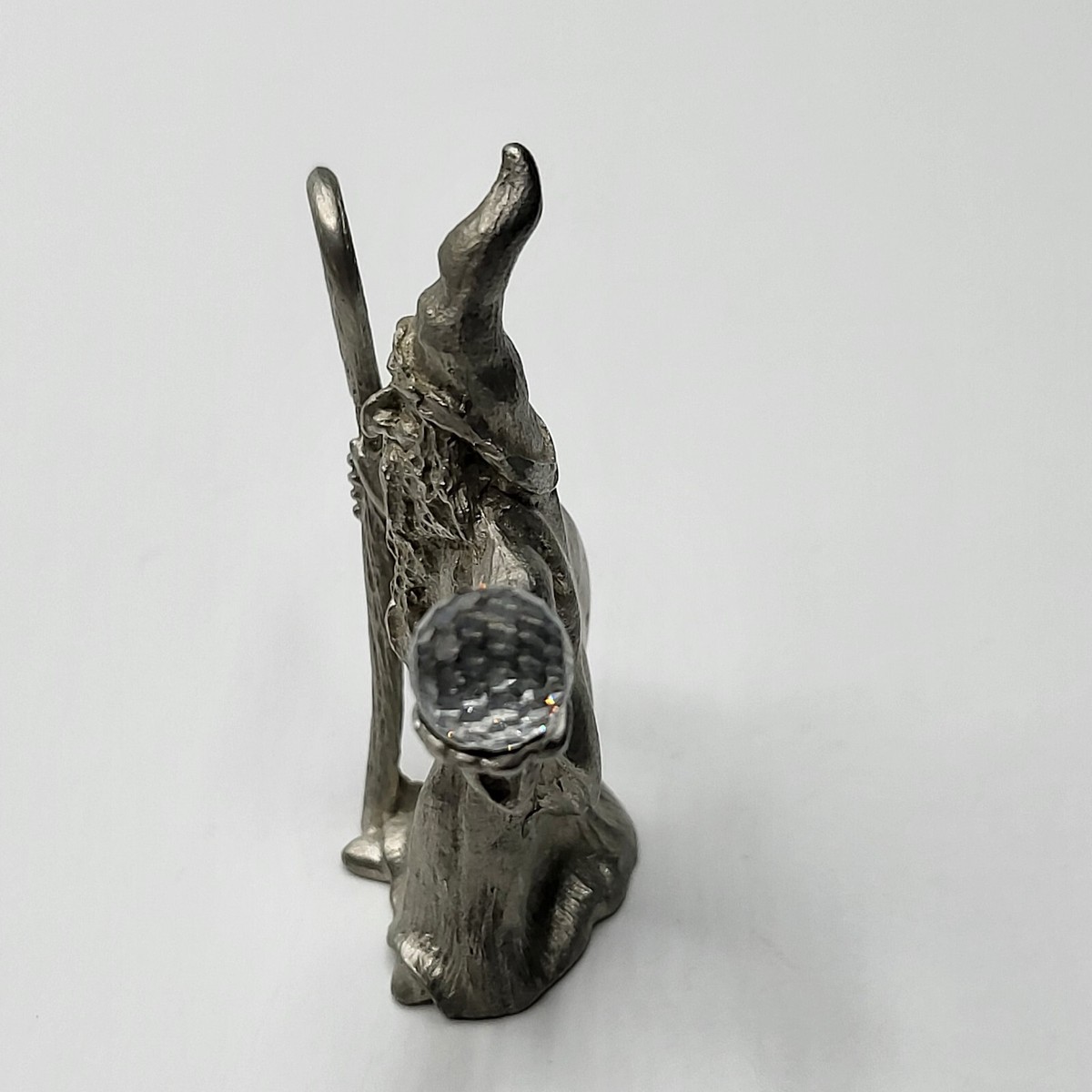 Pewter Wizard Holding Crystal Ball & Staff Fantasy Spoontiques 538