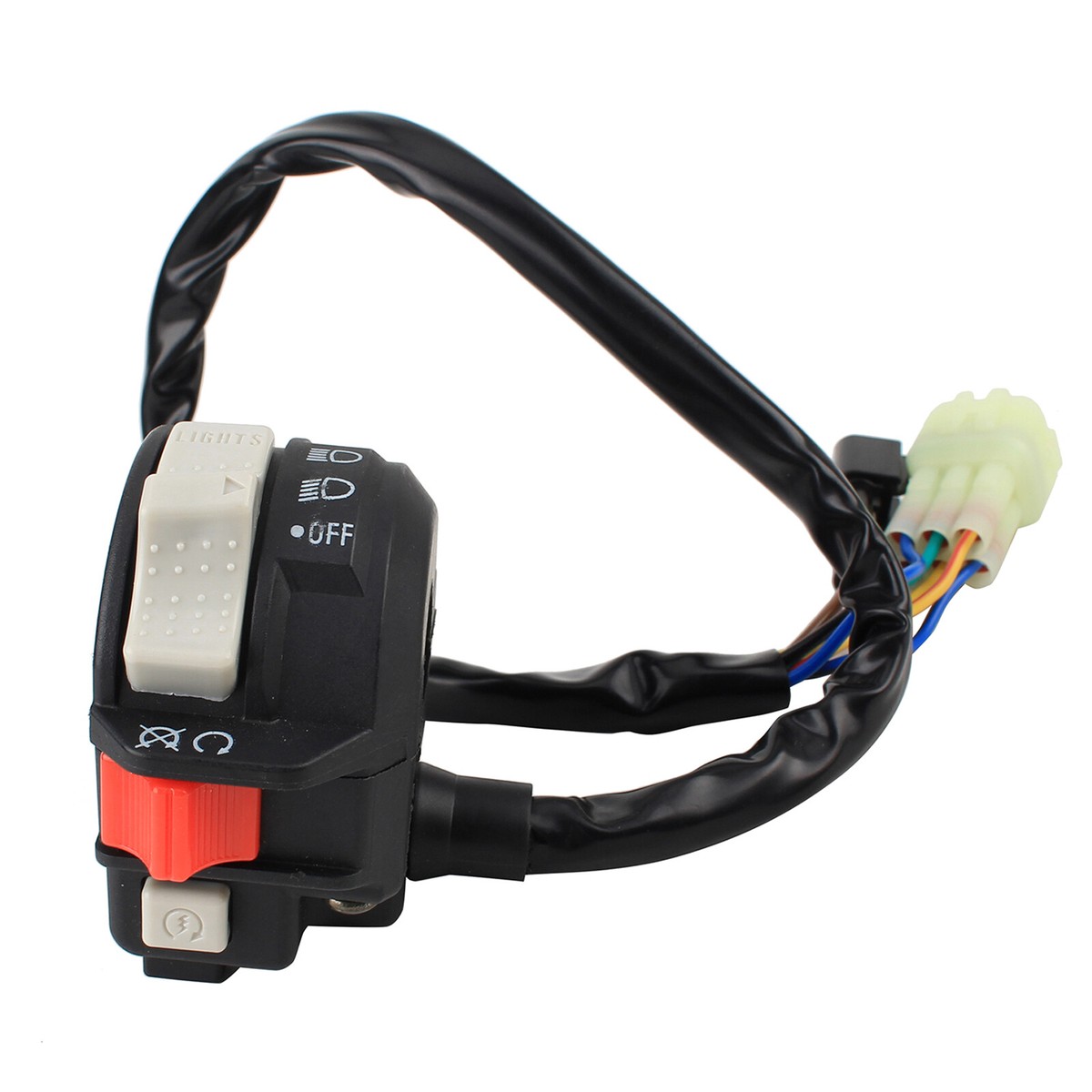 Left Handlebar Switch Start Engine Run Hi Lo Off Light Compatible - Foto 13