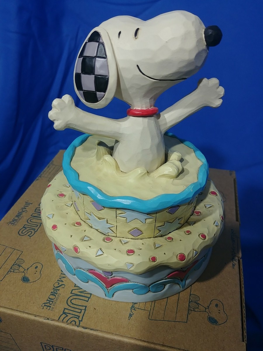 JIM SHORE スヌーピー サプライズ バースデーケーキ 6005944