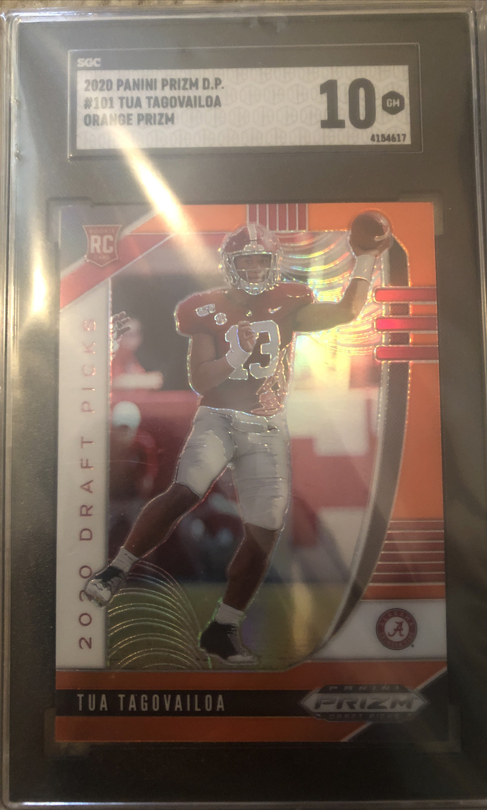 2020 Panini Prizm Draft Pick Tua Tagovailoa SGC 10 Orange prizm