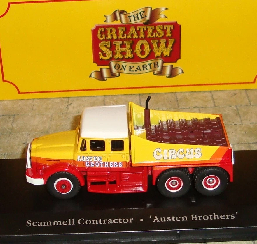 CAMIÓN CONTRATISTA SCAMMELL - HERMANOS AUSTEN - EL MEJOR ESPECTÁCULO DEL MUNDO - 1:76 - EN CAJA Foto 2 de 4