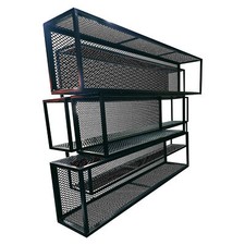 GRID FRAME - Steel and Mesh Loft Style Wall Shelf 21