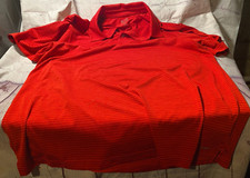 Champion Duo Dry Mens XL Polo Shirt Short Sleeve Red With Red Stripes Active