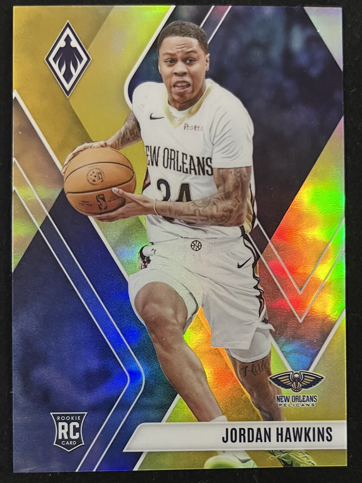 2023-24 Panini Phoenix Jordan Hawkins YELLOW /49 SP Rookie RC #254 Pelicans