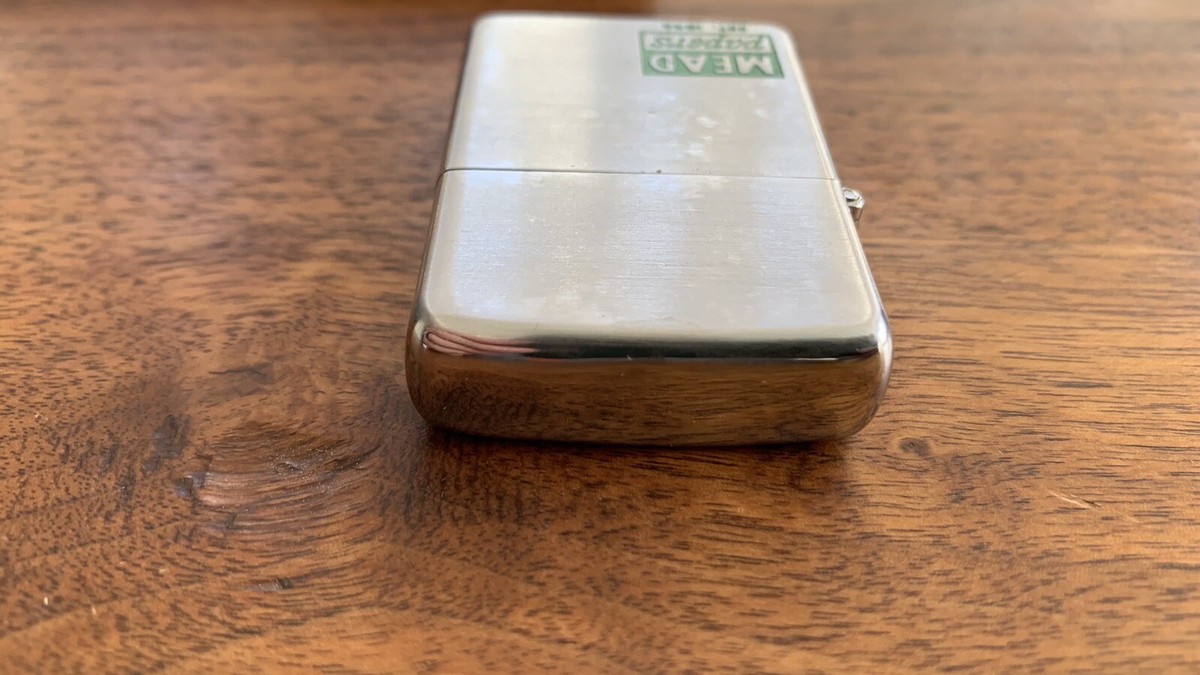 Vintage 1958 MEAD PAPER Zippo Lighter MIB Unfired in Vintage 1958 MEAD PAPER Zippo Lighter MIB Unfired in