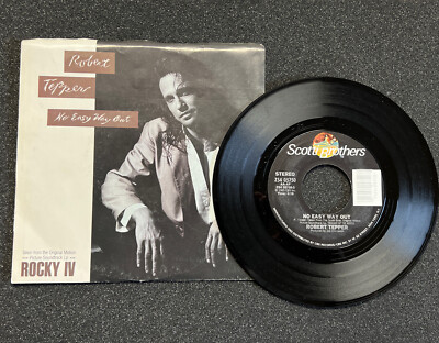 45 rpm Vintage 7  Vinyl Single Hit Record Robert Tepper No Easy Way Out Rocky IV