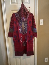 Indian Pakistani Designer Women Embroidered Lawn Kameez Trouser Suits