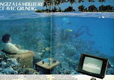 ADVERTISING ADVERTISING 106 1983 Grundig (2p) Monolith Color TV *