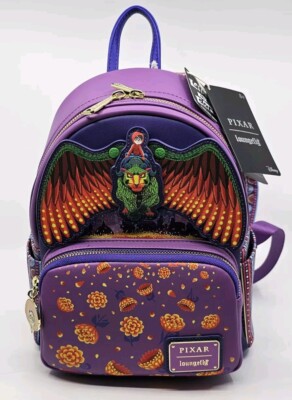 Loungefly Coco Miquel Rides Pepita Mini Vegan Leather Backpack New