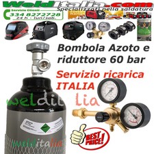 BOMBOLA AZOTO DA 5-7-10-14-50 LT.200 BAR ANCHE CON RIDUTTORE 60 BAR PER IMPIANTI