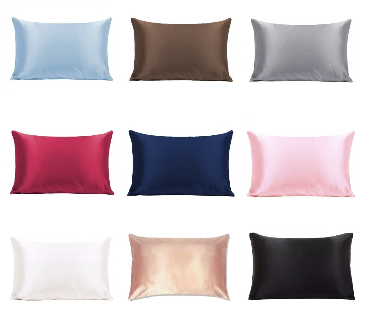 Soft Silk Pillowcase Satin Pillow Cases Cushion Covers Home Decor Bed  Bedding