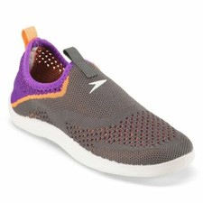 Girls Speedo Junior Surfknit Water Shoes - Gray, Size L 2-3 , NWT