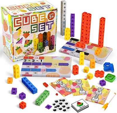 Resinfans Math Number Blocks STEM Cubes Manipulatives Cubes 3++ (B11)