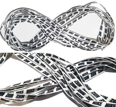 Adult Flat Shoe Laces 140cm White with Nike Logo Shoelaces UK