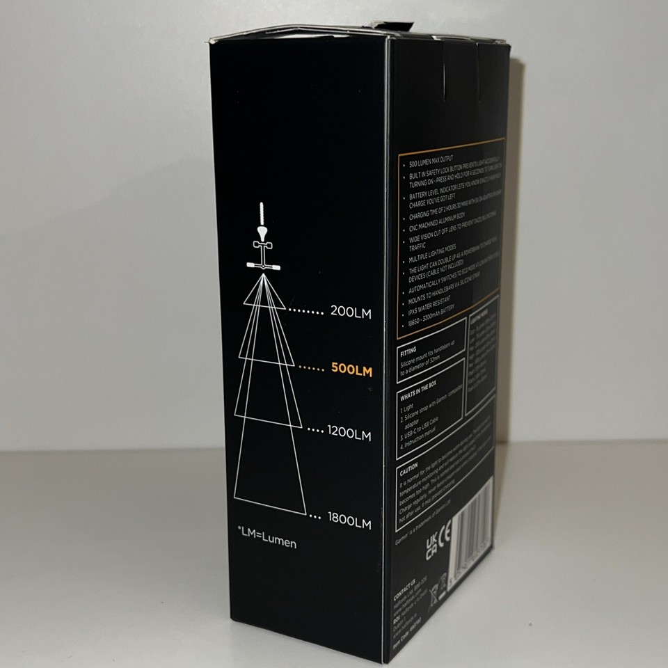 Halfords Advanced 500 Lumen Front Bike Light Bicycle USB Rechargeable