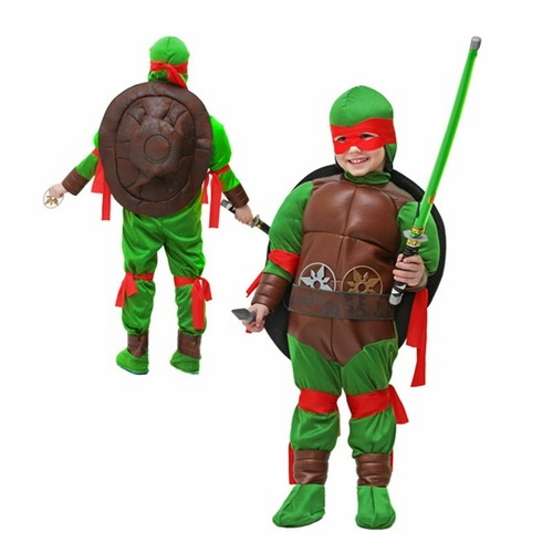 Costume di Carnevale Bambino Tartarughe Ninja Colore Verde Made in Italy |  eBay