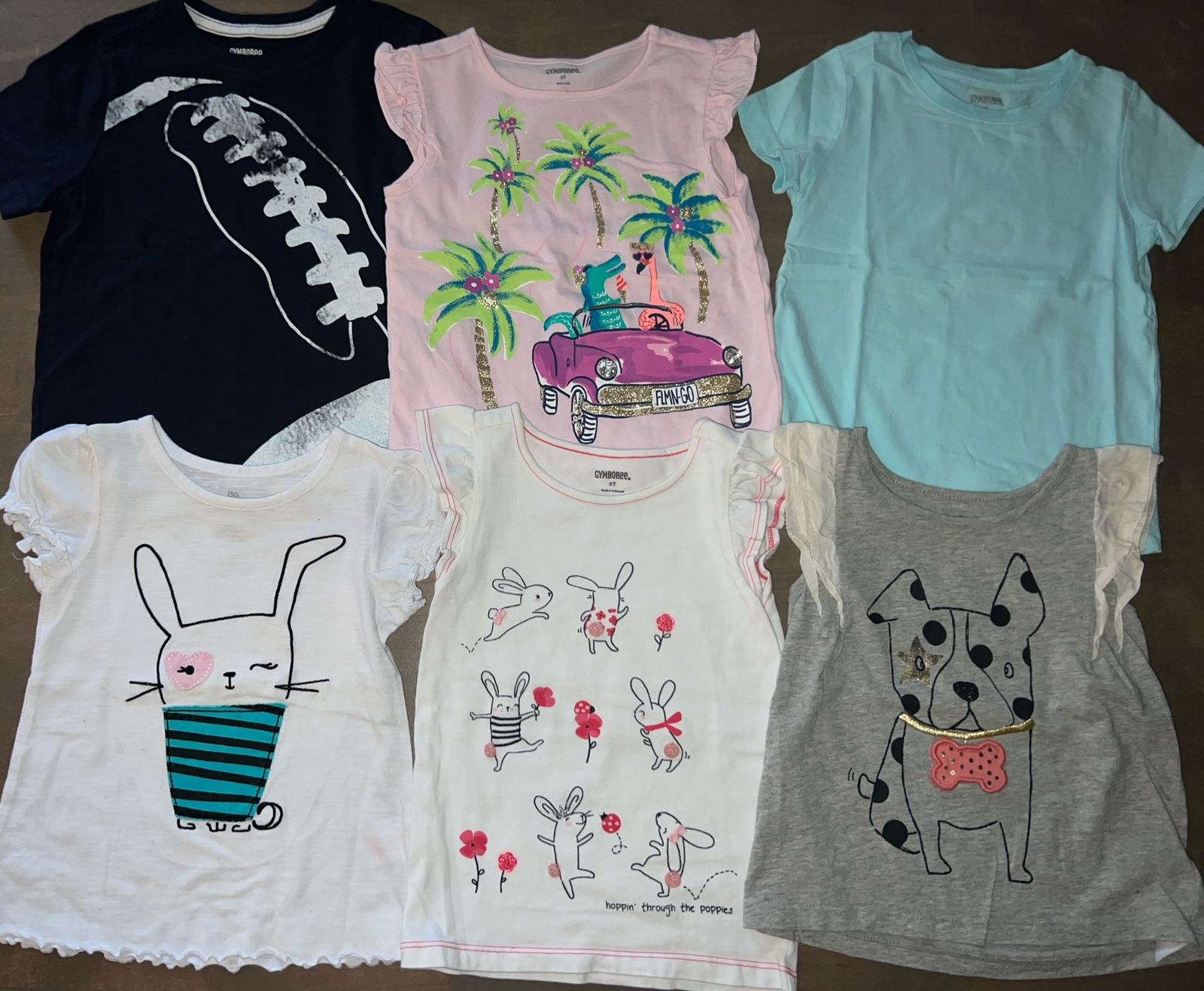 Gymboree Gap Okie Dokie Baby Shirts Tops Lot (6)  Toddler Girl 3T  Bunny Easter