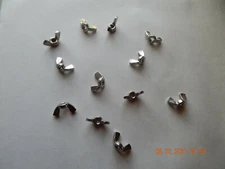 METRIC STAINLESS STEEL WING NUTS M6-1.0  DIN315  GRADE A2 , 12 PCS. NEW