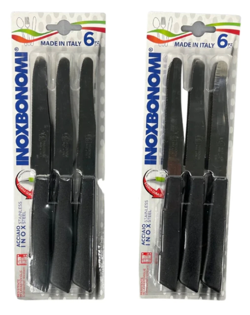 12x High Quality Serrated Edge Table Knives Inoxbonomi Knife Made in Italy New
Opens in a new window