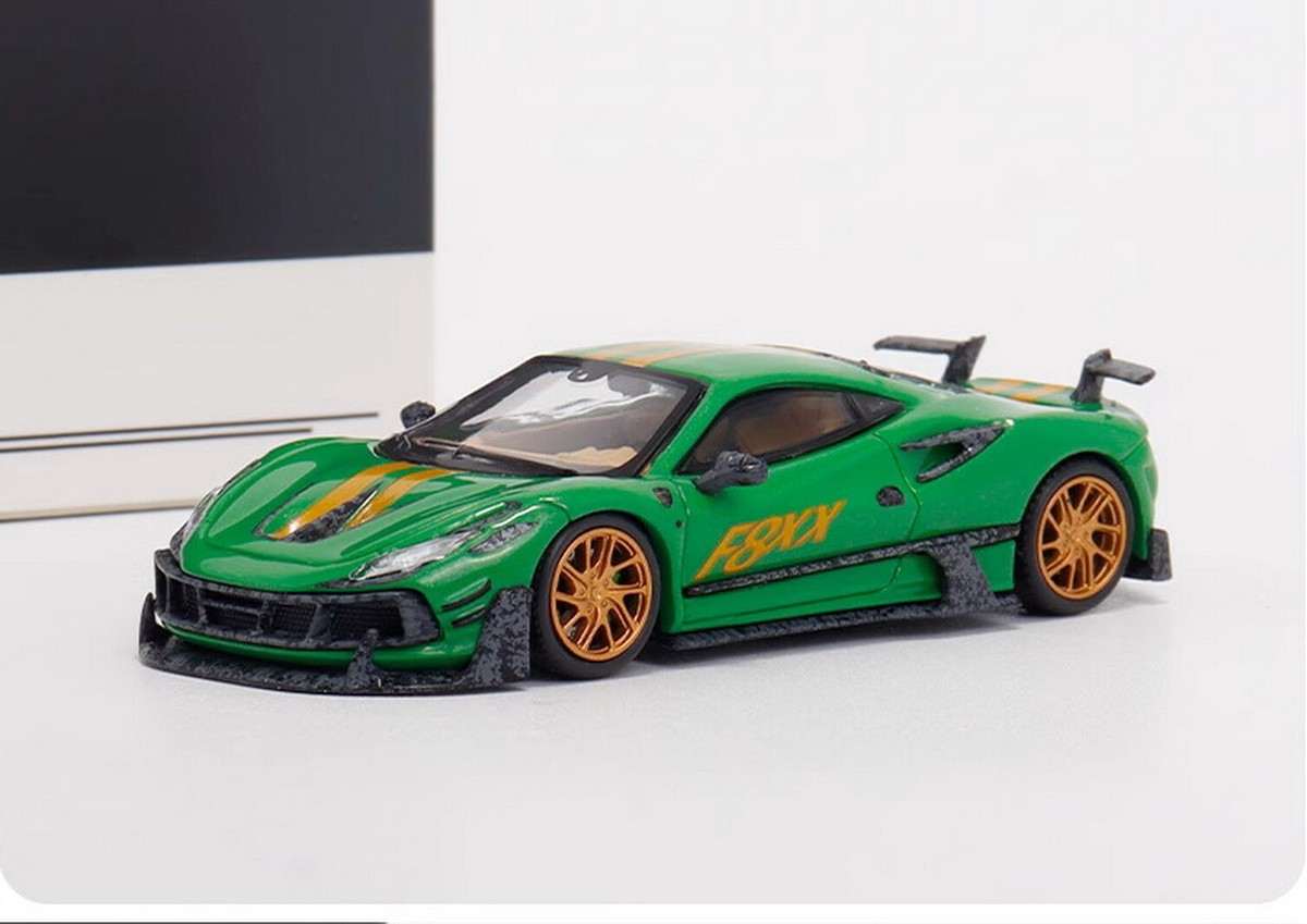 AM 1/64 Scale Ferrari MANSORY F8XX Green Diecast car Model Toy