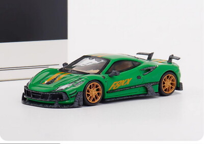 AM 1/64 Scale Ferrari MANSORY F8XX Green Diecast car Model Toy