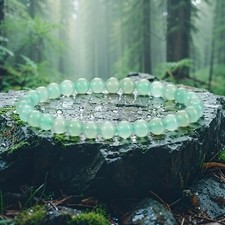 Natural Green Aventurine Stone Beaded Bracelet 4mm Gemstone Stretch Bracelet