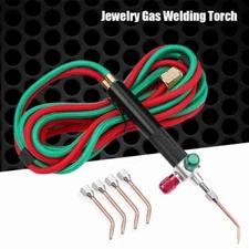 Gas Welding Cutting Oxy Oxygen Acetylene Torch Kit Welder Tool + 5 Nozzles