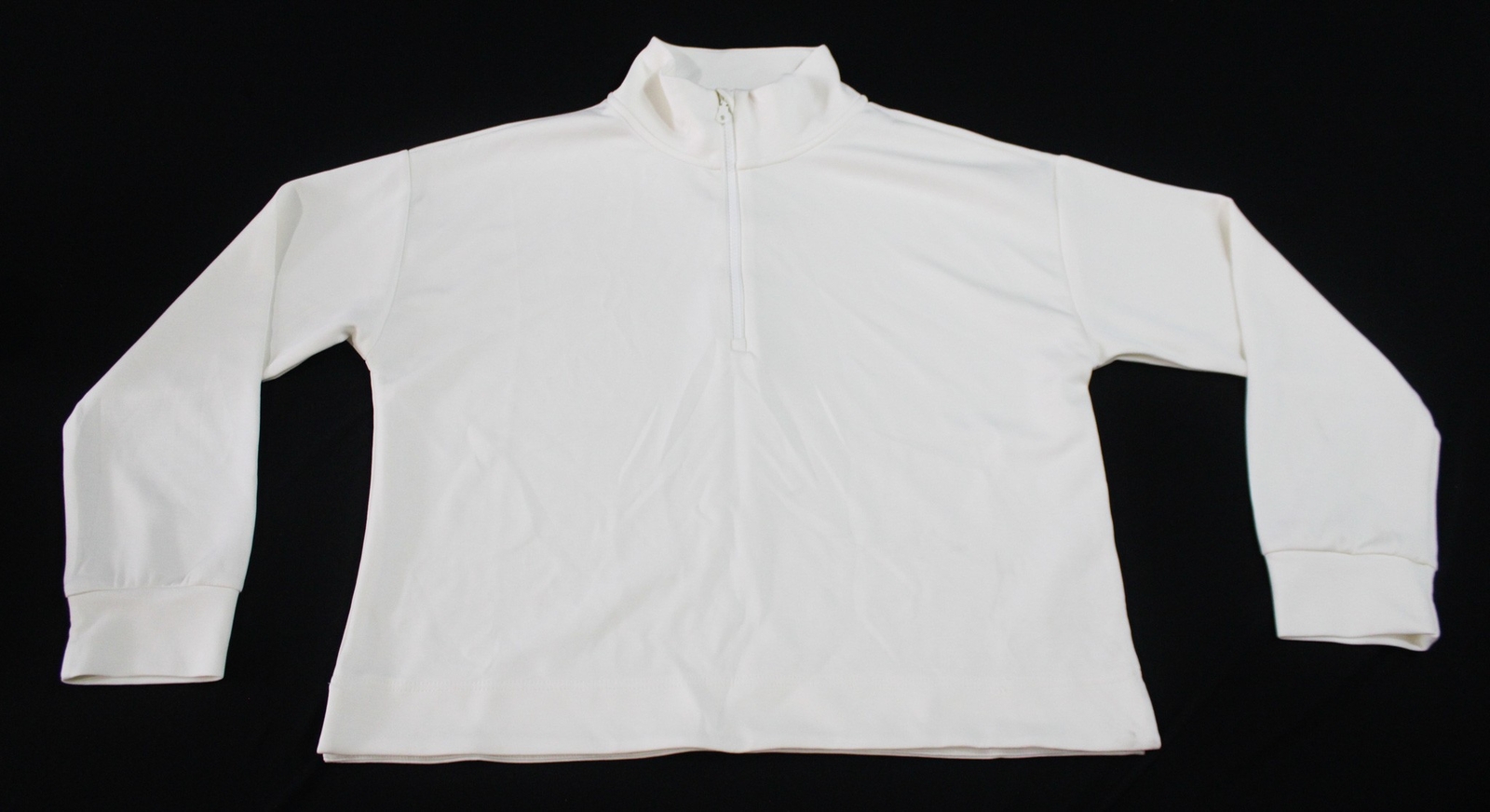 Wishlist Women's Solid Forever Fleece 1/4 Zip Sweatshirt EJ3 Bone Medium NWT