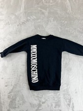 Moschino Kids 4 Years Old Long Sleeve Sweatshirt Dress Black Designer ITALY