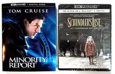 Minority Report 4K+Digital+Slip Cover & Schindler's List 4K (Steven Spielberg)