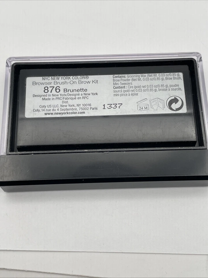 NEW YORK COLOR BROWSER BRUSH ON BROW KIT 876 BRUNETTE New - Image 2 of 2