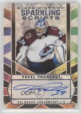 2022 Upper Deck Black Diamond Sparkling Scripts Pavel Francouz #SC-PF Auto 2u9
