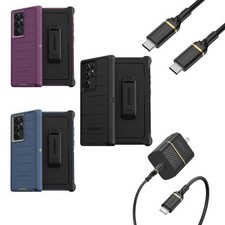 OtterBox Defender Pro Case  Holster for Galaxy S22 Ultra - with C-C 20W Charger