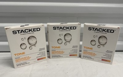 Lot 3 Stacked Tone Hydration Electrolyte Sticks Strawberry Mango