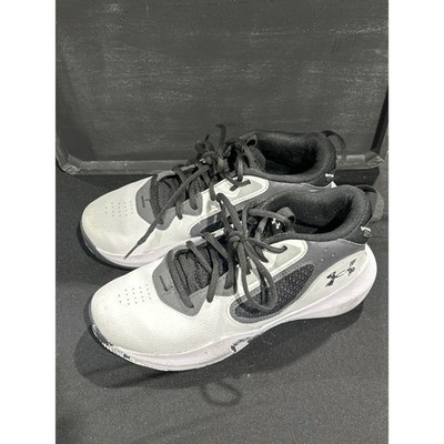 Under Armour Basketball Shoes Mens 7.5 White Grey 3025616-101 GUC