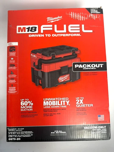 Milwaukee M18 Fuel Packout Vacuum 0910-20 Wet Dry [