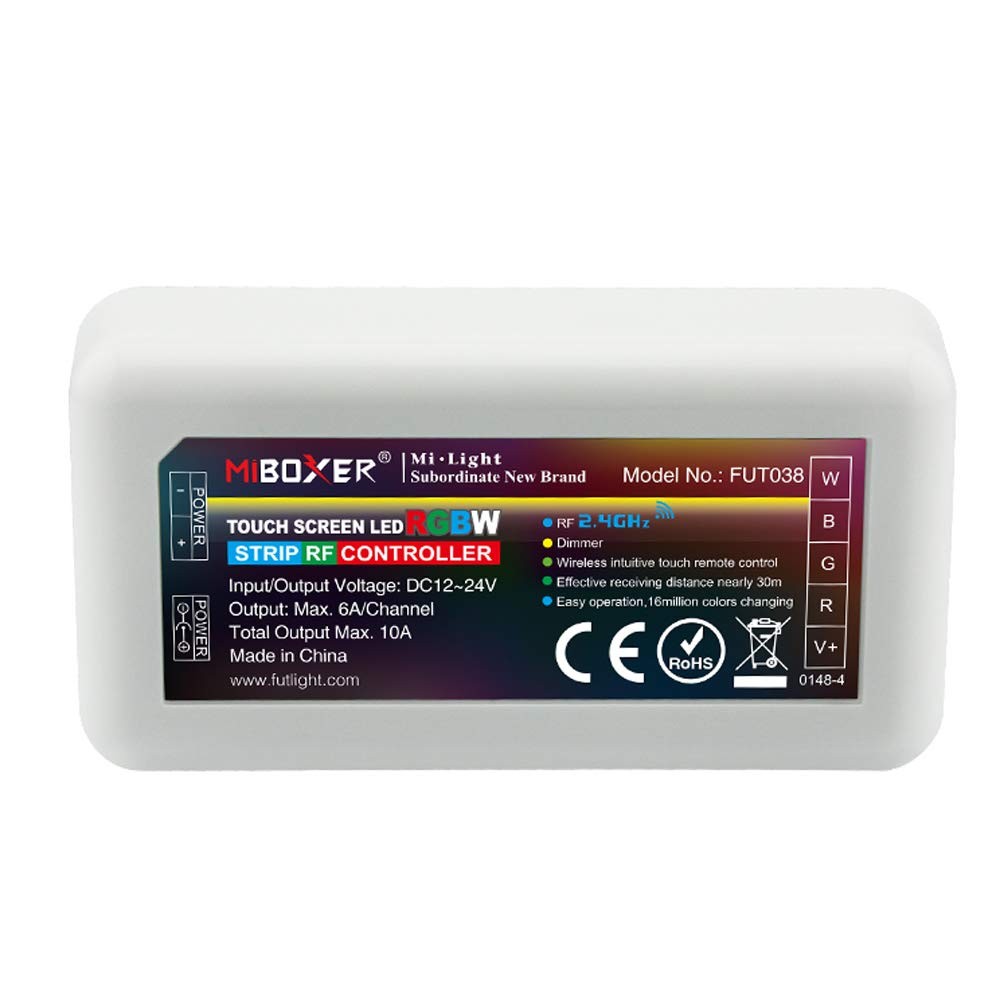 LGIDTECH FUT038 Miboxer RGBW LED Strip Light Controller Receiver 4-Zone Box for