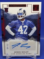 John Kelly /49 Auto 2018 Panini Impeccable Rookie Card Red Foil SP #156 Rams