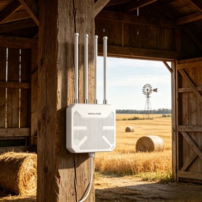 Outdoor WiFi 6 Extender AX3000 Router Long Range PoE Mesh WiFi 7 Booster 2.4G+5G